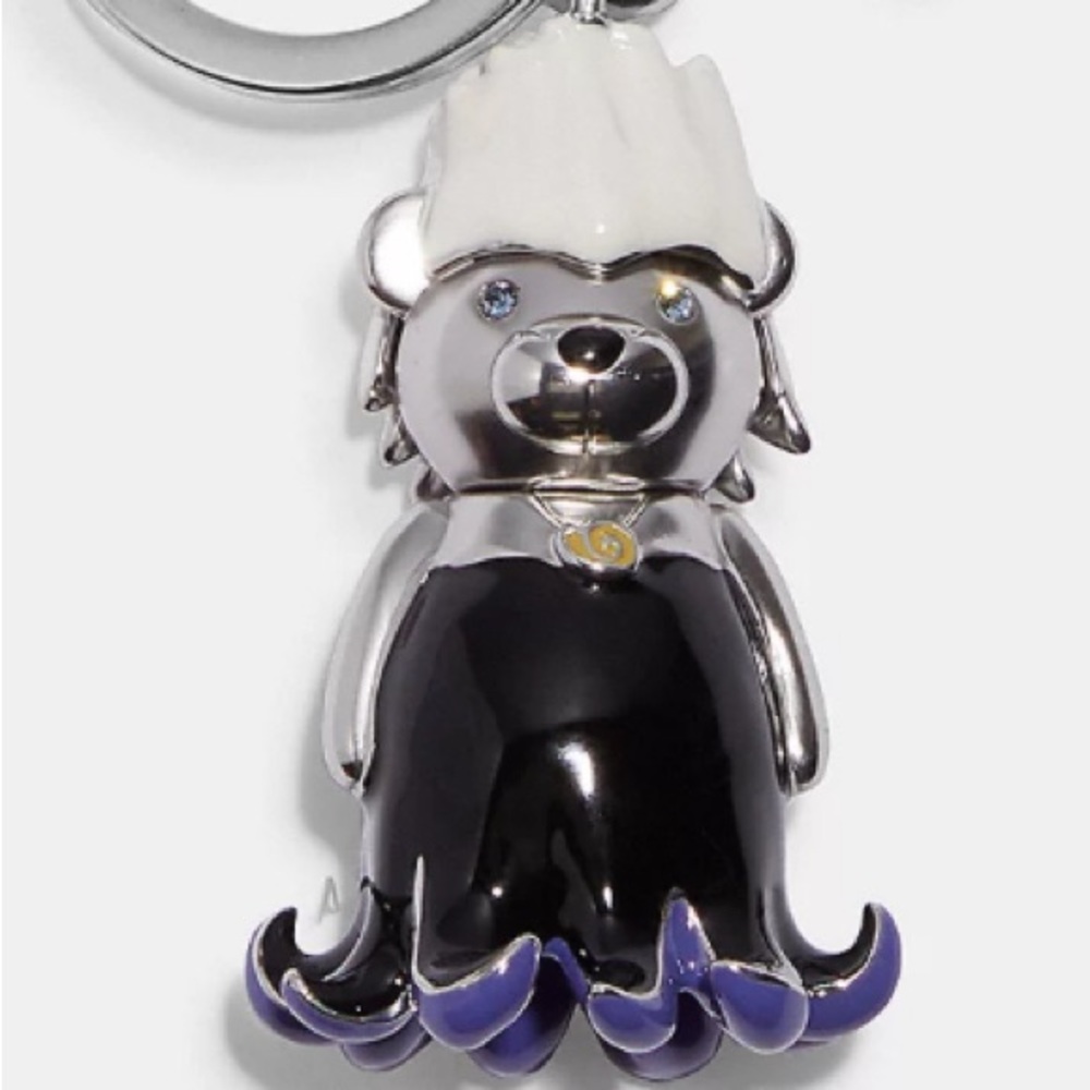Coach Disney X Coach Ursula Bear Bag Charm NWT